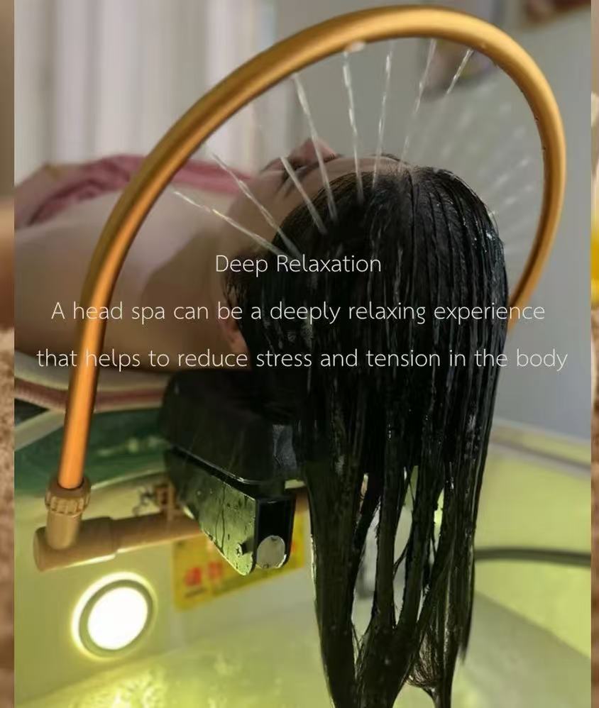 Relaxing scalp head treatment at Lash Spa